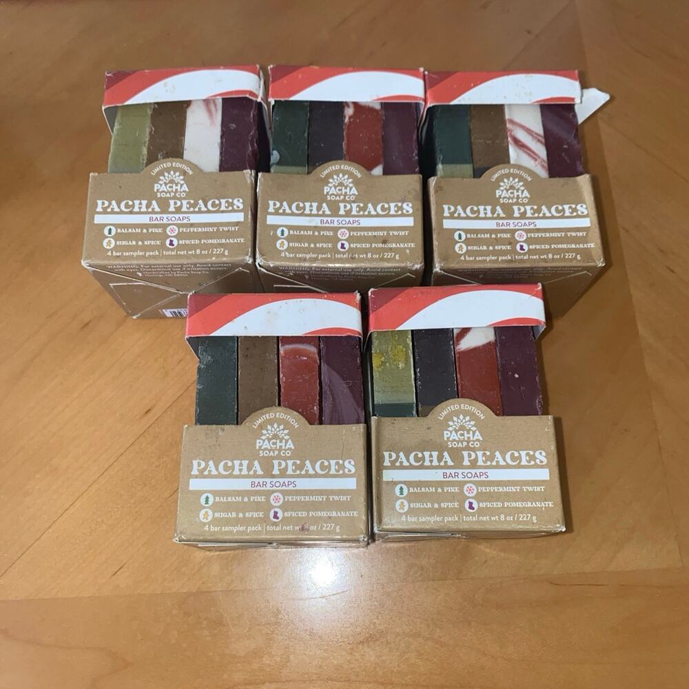 Pacha Peaces Bar Soap Variety Pack‎ Limited Edition 8 OZ EACH HTF 5x